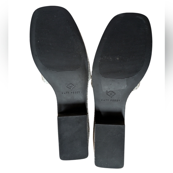 Katy Perry The Busy Bee Platform Slide Black and White Snakeskin Size 8 - Picture 8 of 13